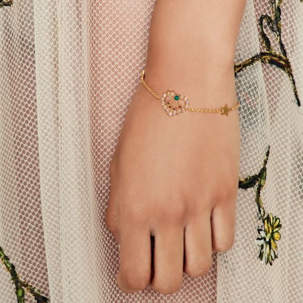 Dior In Heart Lights Bracelet Gold-Finish Metal N Multicolor Crystals - Picture 14 of 14